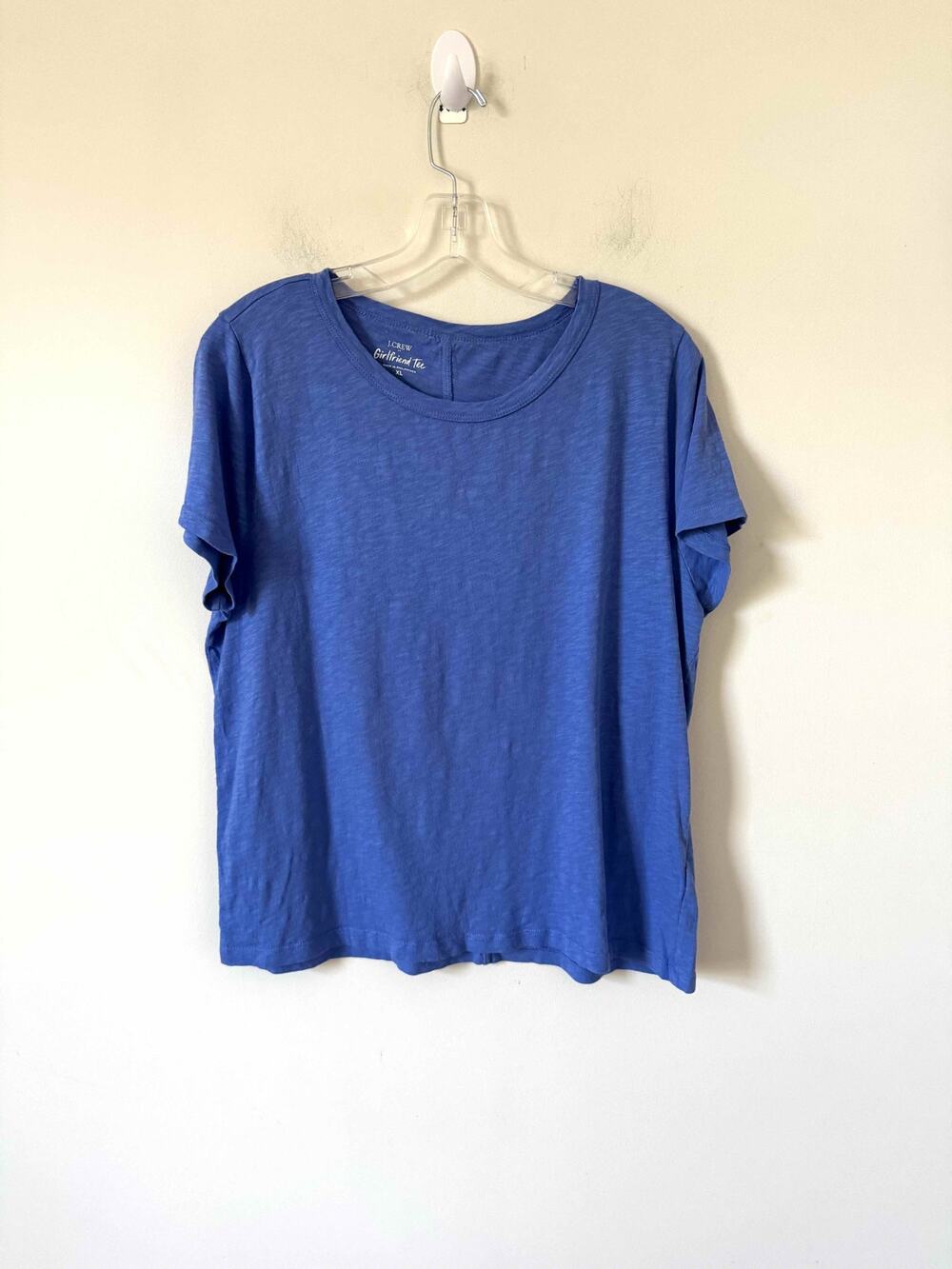 J. Crew Basic Cotton Scoop Neck Short Sleeve T-Shirt Purple Size XL